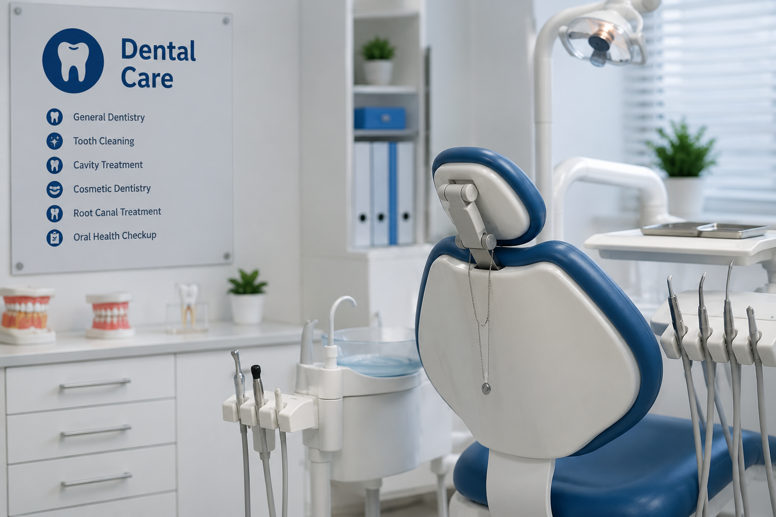Modern dental treatment unit at Swasthya Clinic